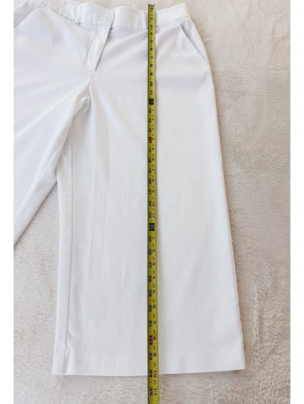 Simply Vera Vera Wang White Wide Leg Cropped Culottes Womens Size 16